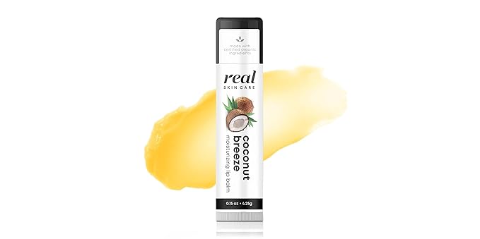 Organic Lip Balm With Coconut Oil | Handmade In the USA | Coconut Breeze 4-Pack | Natural Lip Balm | Coconut Oil Lip Balm for Dry & Cracked Lips | Beeswax Lip Balm | 4 Lip Balm Pack