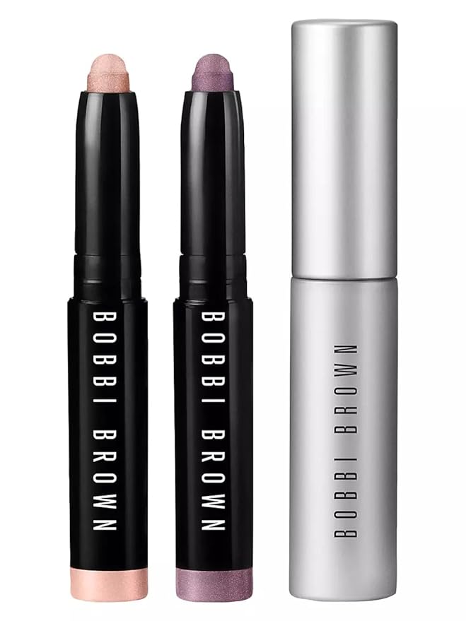 Bobbi Brown City Stroll Mini Long-Wear Cream Shadow Stick Set: Golden Pink and Mauve with Smokey Eye Mascara