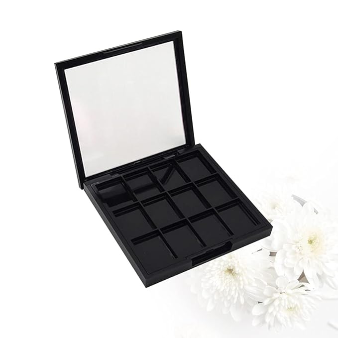 Empty Eyeshadow Palette Eyeshadow Makeup Palette Lipstick Container Makeup Empty Case for Blush Lipstick, 1Pcs 12 Grids