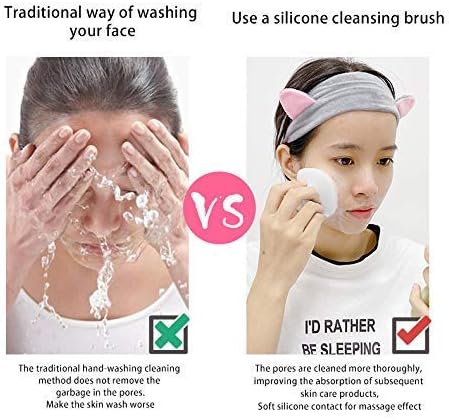 VWMYQ 2 Pack Face Scrubber, Silicone Face Wash Brush - Manual, Waterproof Facial Cleansing & Exfoliating Brushes
