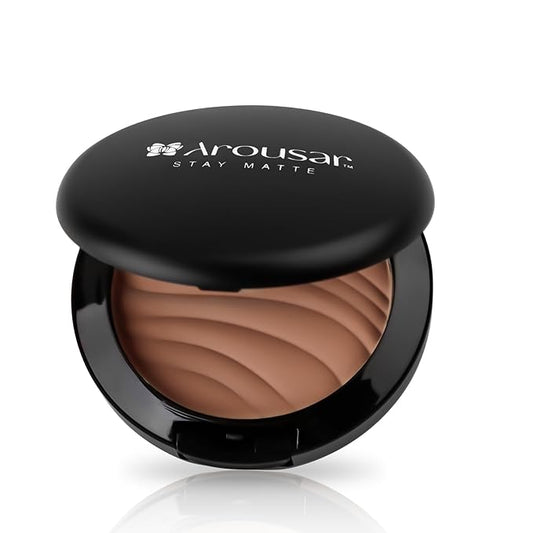 Pressed Face Powder, Flawless and Oil Control Pressed Setting Powder, Long Lasting Matte Finish 5# CARAMEL 05
