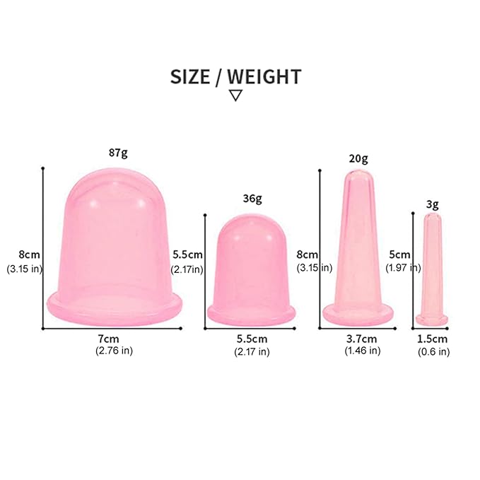 14PCS Facial Cupping for Massage - Face Cupping Set, Vacuum Suction Cups for Neck Body Beauty Anti Cellulite Cup Therapy and Cellulite Massager