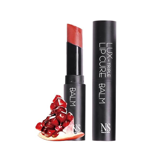 NATURAL SHINE Lux Triple Lip CURE Balm MUSE (Rose Coral), Tar Free, 100% Natural Ingredients, Deep Nourishing Nighttime Lip Treatment Care for Dry and Cracked Lips (0.17oz)