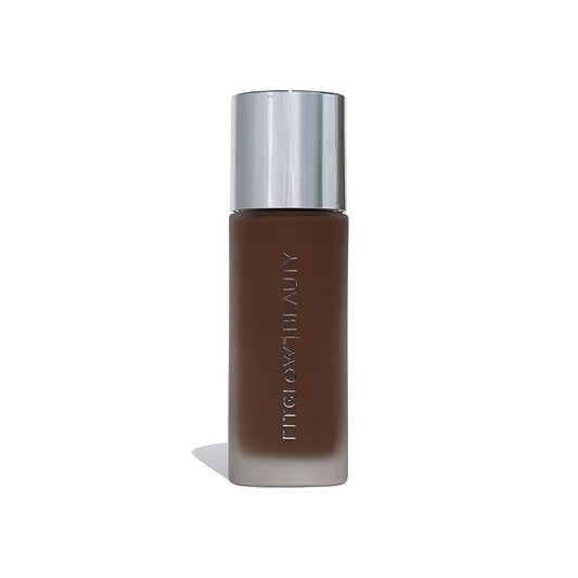 Fitglow Beauty - Natural Foundation+ Photo-Filtering Foundation | Vegan, Woman-Owned Clean Beauty (F8 - Rich Deep, Neutral Undertones)
