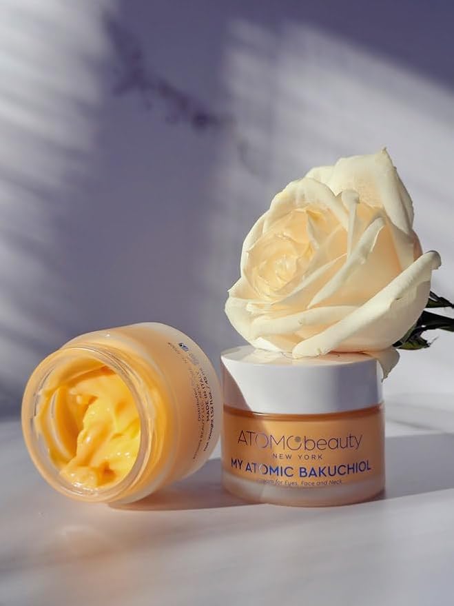 MY ATOMIC BAKUCHIOL Cream for Eyes, Face and Neck – Bakuchiol + Purified Quinoa Seed Polysaccharides | Anti-Aging, Lifting & Brightening | Retinol Alternative | Vegan & Dermatologically Tested – 45ml