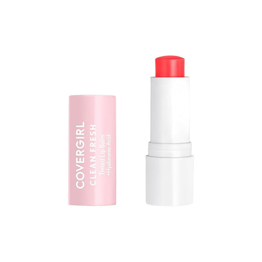 CoverGirl Clean Fresh Tinted Lip Balm, Vegan Formula, Hydrating, Natural Finish, Cruelty Free, Life is Pink, 1 Count