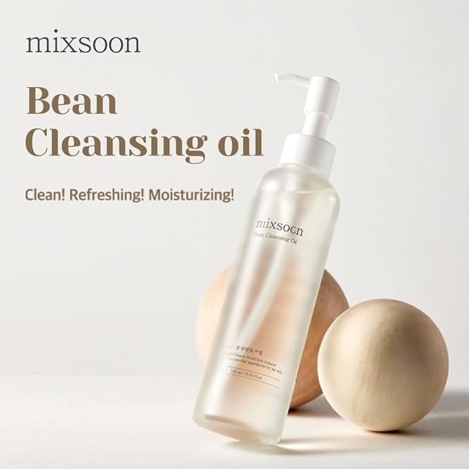 mixsoon Bean Cleansing Oil 6.59 fl oz / 195ml Lightweight Oil Cleanser Make up Remover for daily skin care routine Korean Glass Skin Care