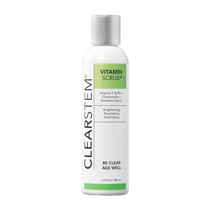 CLEARSTEM VITAMINSCRUB Antioxidant Infused Exfoliating Face & Body Scrub with Vitamin C, 7 Ounce