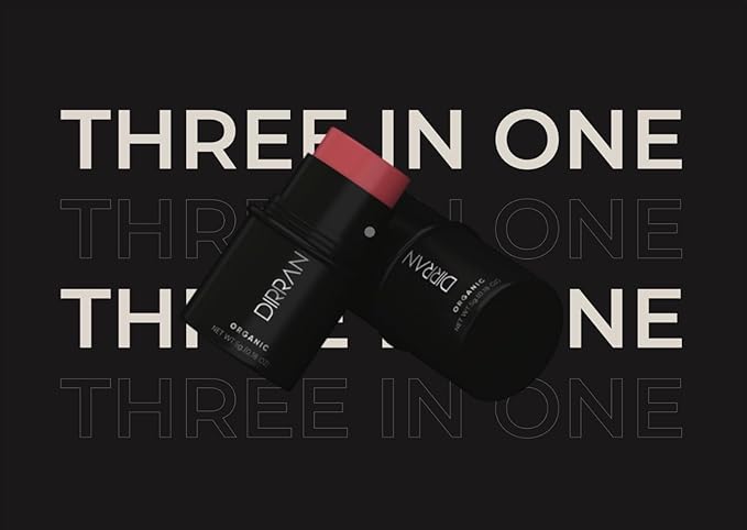 3 in 1 Natural Ingredient 90% Organic Blusher Stick For Lips, Eyes, & Cheeks, Hydration And Natural Beauty Apply directly And Blend With Fingertips, Small Enough to Carry (REDDEN)