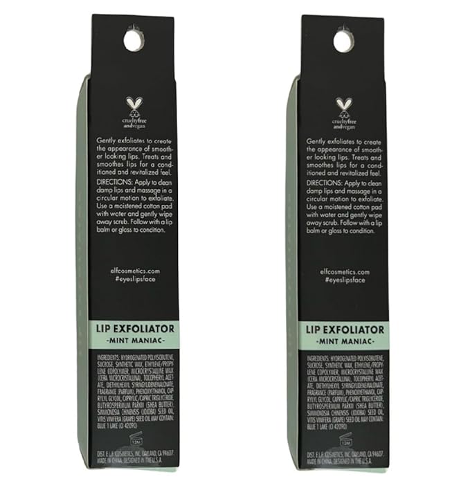 ELF Pack of 2 E.l.f. Lip Exfoliator, Mint Maniac 82512
