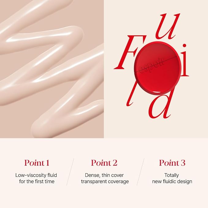Espoir Be Velvet Fluid Foundation #22 Petal 1.05oz | Luxurious Velvet Finish | Thin, Dense Coverage Matte Foundation | Long-Lasting Hydrated Radiance Liquid Foundation | Korean makeup Foundation