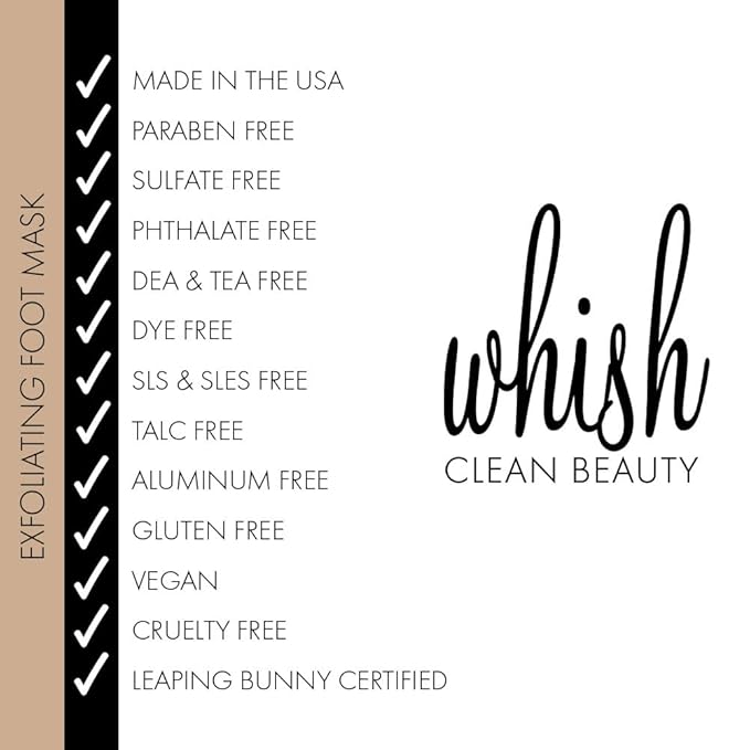 Whish Coconut Milk + Verbena Exfoliating Foot Mask - Smoothes & Softens, Intense Hydration