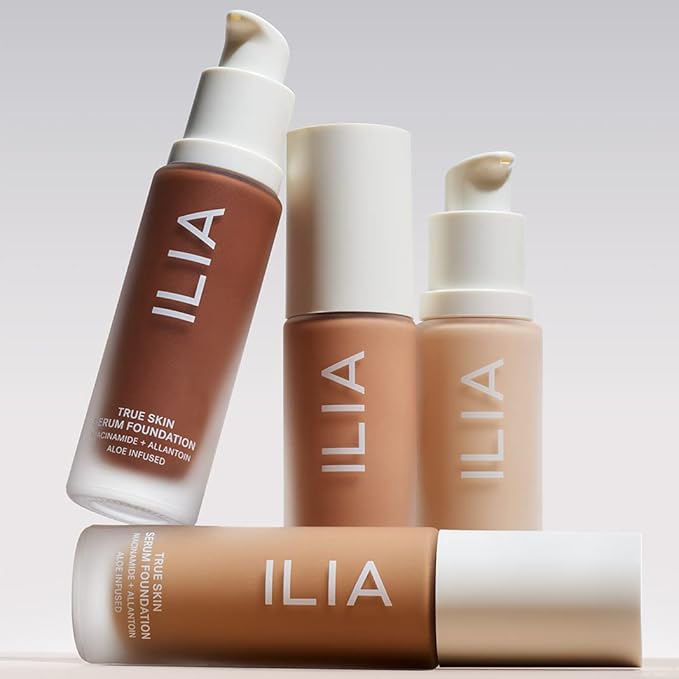 ILIA - True Skin Serum Foundation | Non-comedogenic, Cruelty-Free, Vegan, Weightless Feel, Buildable Coverage, Safe For Sensitive Skin (Bonaire SF9.5)