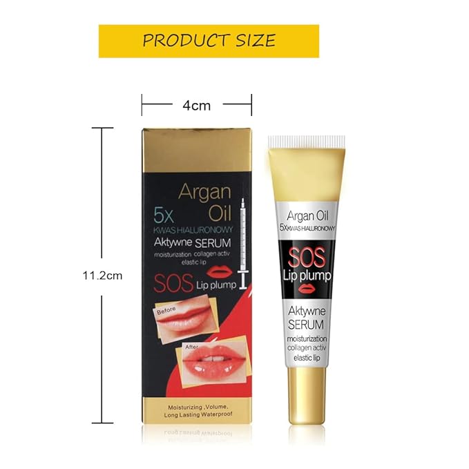 GL-Turelifes Lip Plumper Lip Gloss, Lip Maximizer Plumper Lip Extreme Volume, Heathly Enhancer Hydrated Lips, Moisturize, Refine Dryness Wrinkles Enhances Plump Gloss