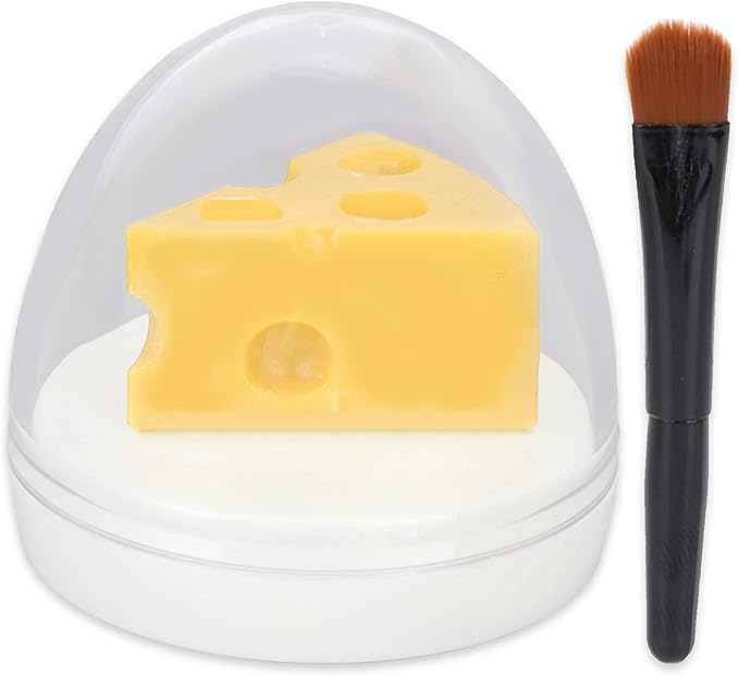 Cheese Shaped Lip Balm, Moisturizing Nourishing Repair Lip Balm, Hydrating Lip Balm for Chapped Cracked Lips 0.3oz(02)