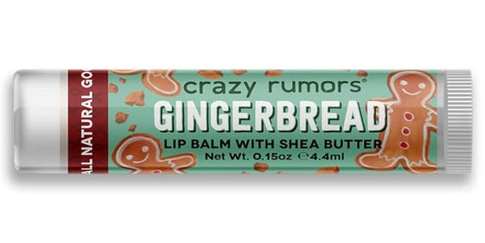 Crazy Rumors Gingerbread Lip Balm. 100% Natural, Vegan, Plant-Based, Made in USA (1-Pack)