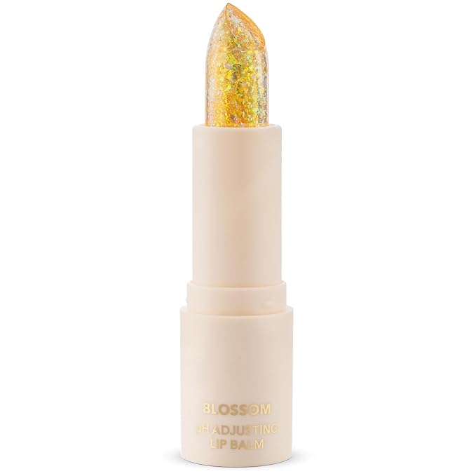 Blossom pH Adjusting Shimmering Lip Balm Moisturizing Glitter Sparkle Lip Balm, 0.12oz./3.5g, Citrine