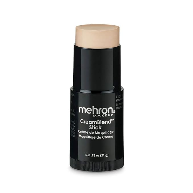 Mehron Makeup CreamBlend Stick | Face & Body Foundation | Full Coverage Professional Makeup Stick .75 oz (21 g) (Light 2)