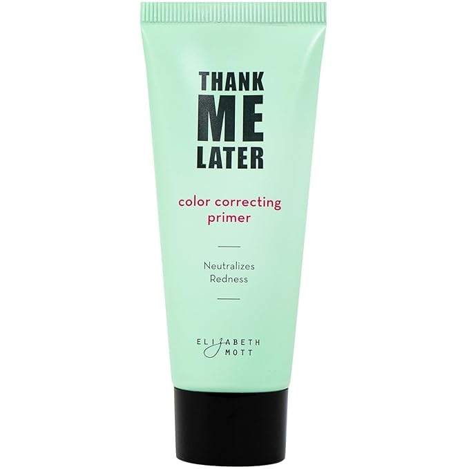 Elizabeth Mott Thank Me Later Color Correcting Face Primer w Niacinamide, Neutralizes Uneven Skin Tone and Facial Redness - Grips Makeup for Long-Lasting Wear and a Hydrating Glow - Cruelty-Free, 30 g