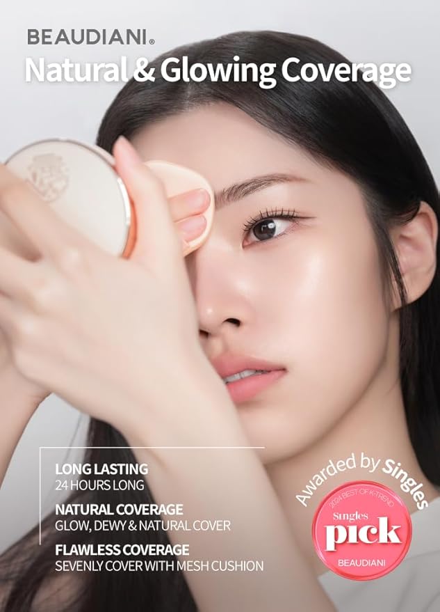 Mesh tight up cushion foundation 01 refill, light beige, Korean compact foundation, natural coverage, glow, sweat proof makeup, long lasting, all skin type