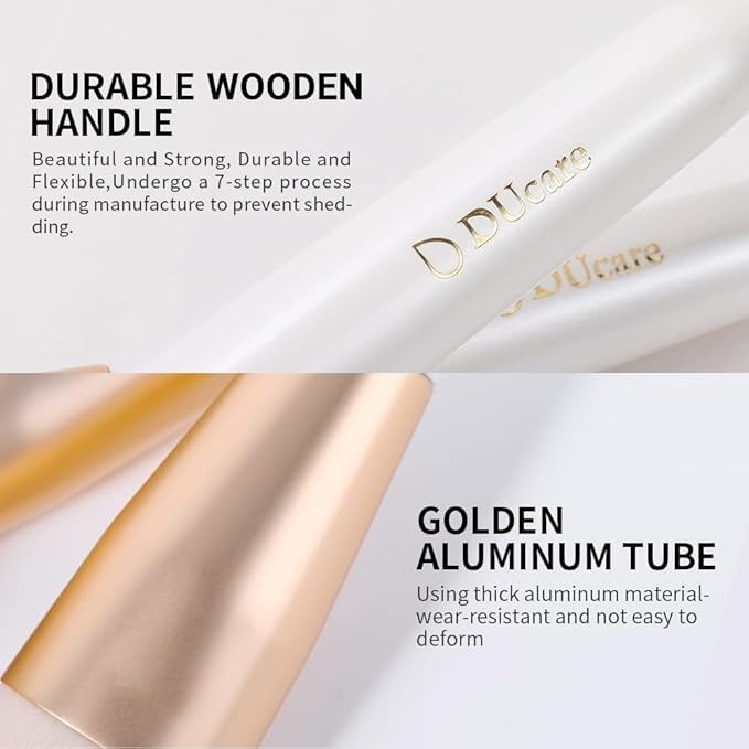 DUcare Angled Blush Brush, Fluffy Blush Brush for Cheeks, Multi-Purpose Face Makeup Brushes for Cream, Liquid Or Powder, Bronzers, Vegan & Cruelty-Free