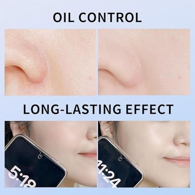 Oil Control Face Pressed Powder, Matte and Smooth Translucent Powder Setting Powder Makeup, Waterproof Long Lasting Finishing Face Powder, Cruelty-free (#03 DARK)