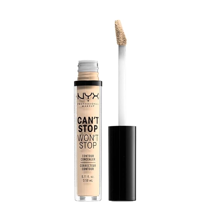NYX PROFESSIONAL MAKEUP Can't Stop Won't Stop Contour Concealer, 24h Full Coverage Matte Finish - Pale