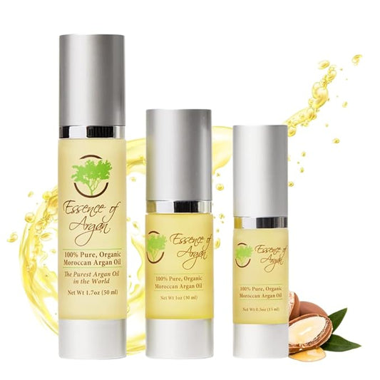 Essence Of Argan 100% Pure Moroccan Organic Argan Oil - Natural EcoCert Oil that Nourishes, Conditions and Moisturizes Your Skin, Hair and Nails