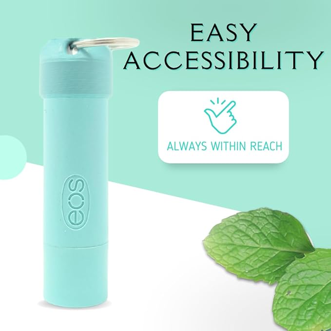 Keychain Holder EOS Lip Balm Stick (Keychain Only) - Travel Size Lip Balm Chapstick - Healing Stick - Made in USA