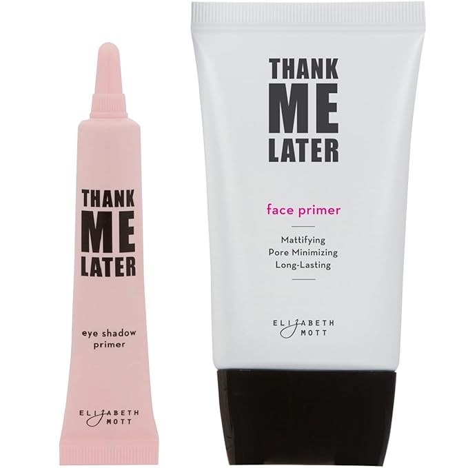 Elizabeth Mott - Thank Me Later Eye & Face Matte Primer for Long-Lasting Power Grip Makeup, Shine & Oil Control, Pore Minimizer, Hides Wrinkles, Prevent Creasing for All-Day Eye Makeup Wear-10g & 30g