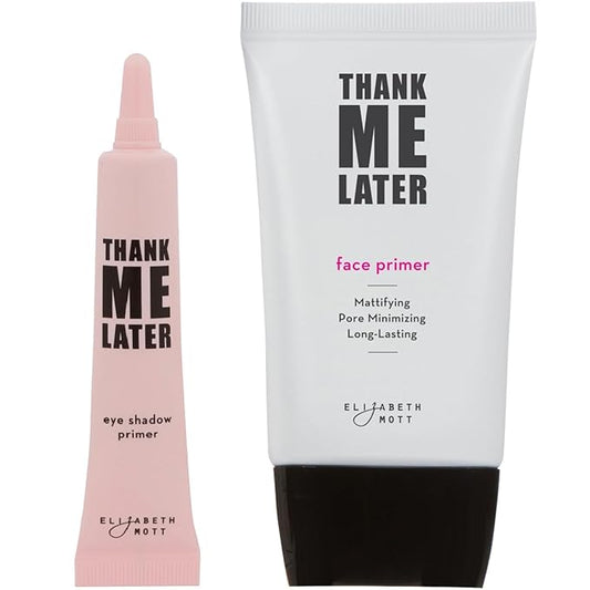 Elizabeth Mott - Thank Me Later Eye & Face Matte Primer for Long-Lasting Power Grip Makeup, Shine & Oil Control, Pore Minimizer, Hides Wrinkles, Prevent Creasing for All-Day Eye Makeup Wear-10g & 30g