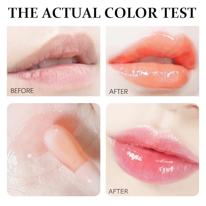 Yasovigi Hydrating Lip Oil Plumping Lip Tint Moisturizing Lip Gloss, Transparent Lip Balm Care Stick Nourishing Repairing Non-sticky, Moisture&Lighten Lip Lines (Raspberry)