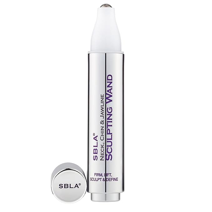 SBLA Beauty - Neck, Chin & Jawline Sculpting Wand 0.7 Fl Oz / 20mL - Lifts & Firms the Neck, Chin, Jawline & Decollete - Reduces Lines & Wrinkles - Smooths, Tightens Sagging Skin - Evens Out Skin Tone