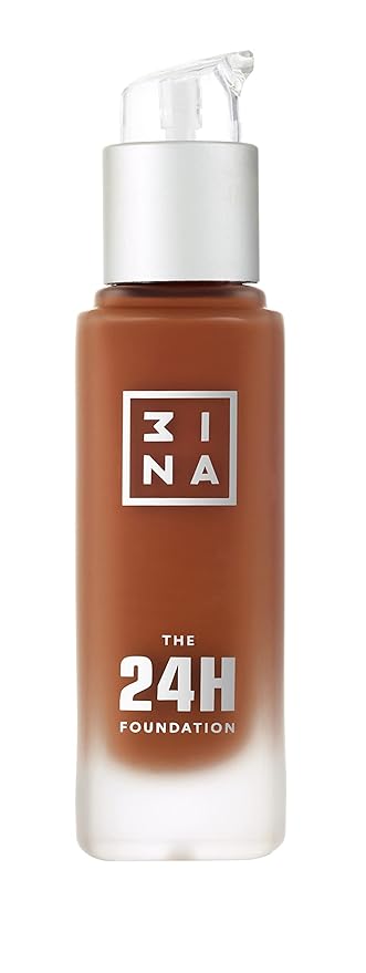 3INA The 24H Foundation 669-24H Long-Wearing Formula - Medium To High Buildable Coverage - Smooth Matte Finish - Expanded Shade Selection - Waterproof, Cruelty Free, Vegan Makeup - 1.01 Oz