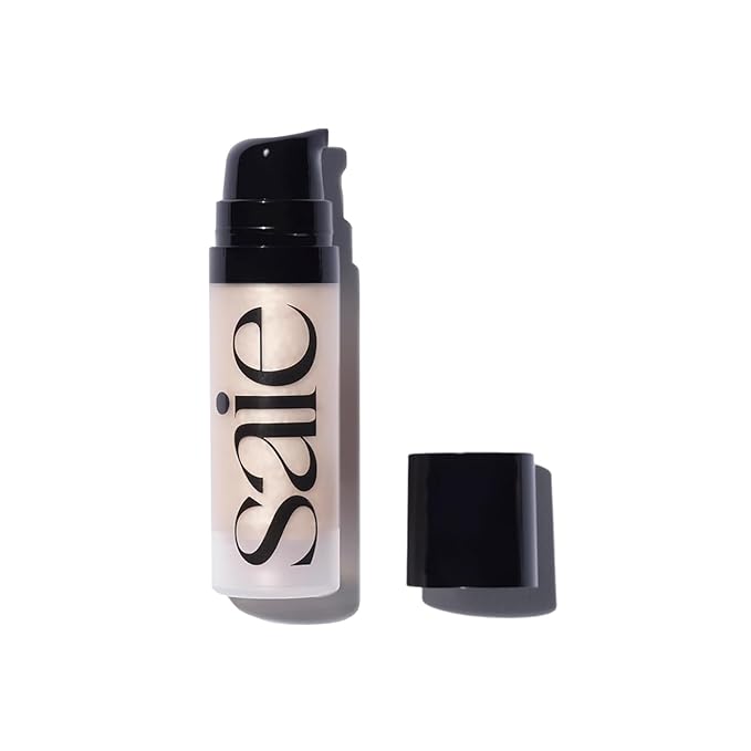 Saie Mini Glowy Super Gel Lightweight Illuminator - Luminizer + Makeup Primer for Glowing Skin - Enriched with Vitamin C + Hydrating Squalane Oil - Wear Alone or Under Makeup - Starglow (0.5 oz)