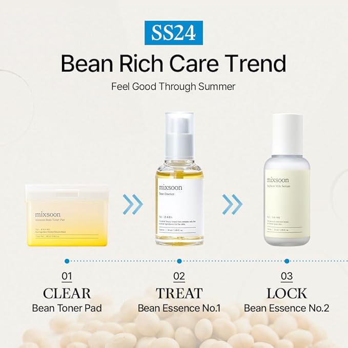 mixsoon Bean Essence, Vegansnail, Exfoliating Essence for face, Hydrating Korean Skin Care,Glassskin 1.69 fl.oz/50ml