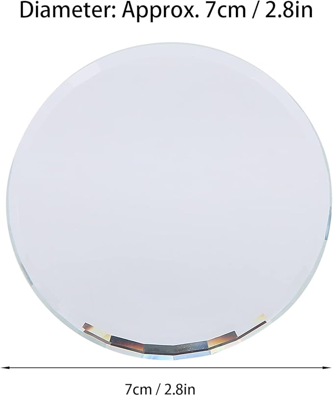 Nail Art Palette, DIY Nail Art Palette Nail Color Mixing Palette Nail Art Manicure Display Drawing Tool Nail Art Plate False Nail Mirror Glass Display Board for Manicure Makeup Paint Art(white)