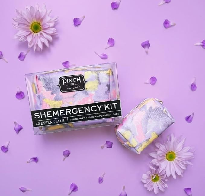 Pinch Provisions Shemergency Kit for Her, 40 Emergency Essential Items, Compact, Multi-Functional Pouch, Gift for Women, Birthday, Bachelorette Parties, and More!