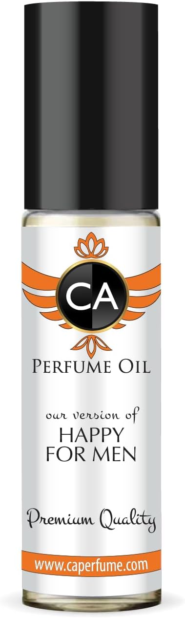 CA Perfume Impression of Happy For Men Fragrance Body Oil Dupes Attar Roll-On 0.3 Fl Oz/10ml
