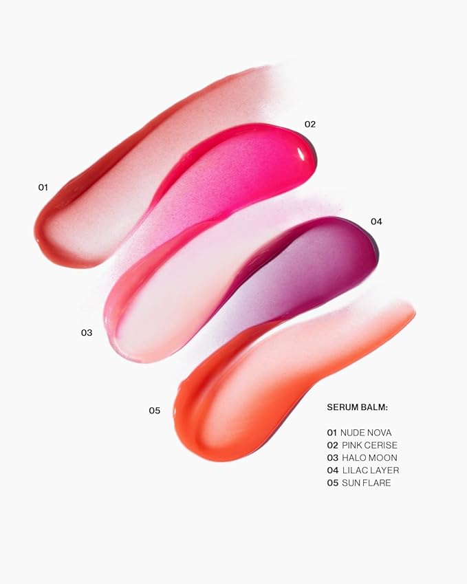 MAKE Serum Balm – Hydrating Lip Oil Treatment – Softening, Smoothing and Plumping Lip Cream – All Day Comfort, Gloss and Shine, Nude Nova 0.15 Oz