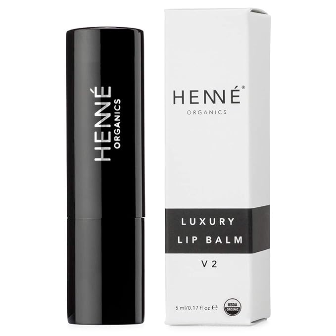 Henné Organics Luxury Lip Balm V2 - Natural and Organic Moisturizer - 0.15 Ounce Stick