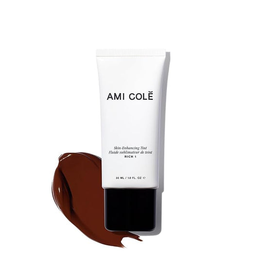 AMI COLÉ Skin-Enhancing Tinted Moisturizer (Rich 1), tinted moisturizer for face, bb cream, skin tint, face makeup