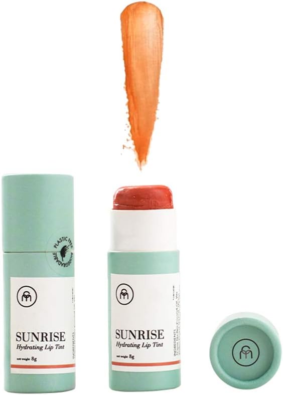 Coconut Matter Lip Balm – Handmade Vegan Coconut Lip Balm with Orange Red Tint - Hydrating Lip Balm with Natural Coconut Oil, SUNRISE