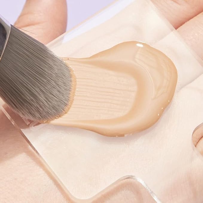 Pack of 2PCS Professional Hand-held Makeup Mixing Palette Acrylic Clear Nail Art Manicure Palette Plate Tray for DIY Art Design Paint and Cosmetics