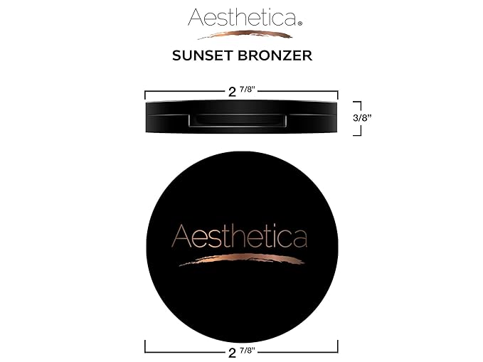 Aesthetica Sunset Bronzer Powder - Matte Bronzing Powder Makeup Contouring Powder - Vegan & Cruelty Free