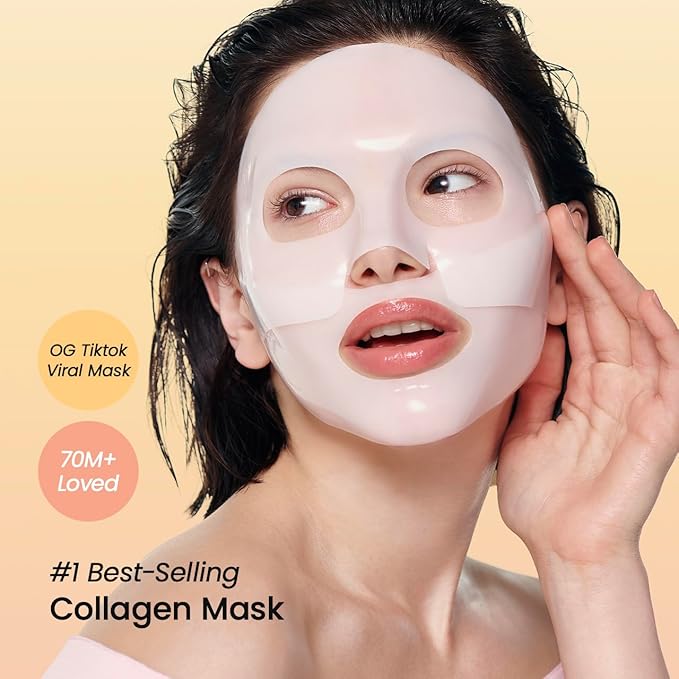 BIODANCE Bio-Collagen Real Deep Mask, Hydrating Overnight Hydrogel Mask, Pore Minimizing, Elasticity Improvement, 34g x16ea