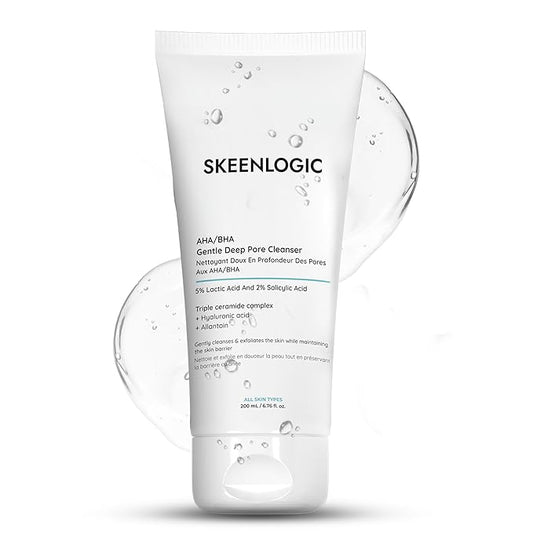 5% Lactic Acid + 2% Salicylic Acid Cleanser –Non-Stripping AHA/BHA Exfoliating Face & Body Wash With Ceramides. Minimizes Pores, Keratosis Pilaris, Acne, Ingrown Hairs & Psoriasis-200ml.