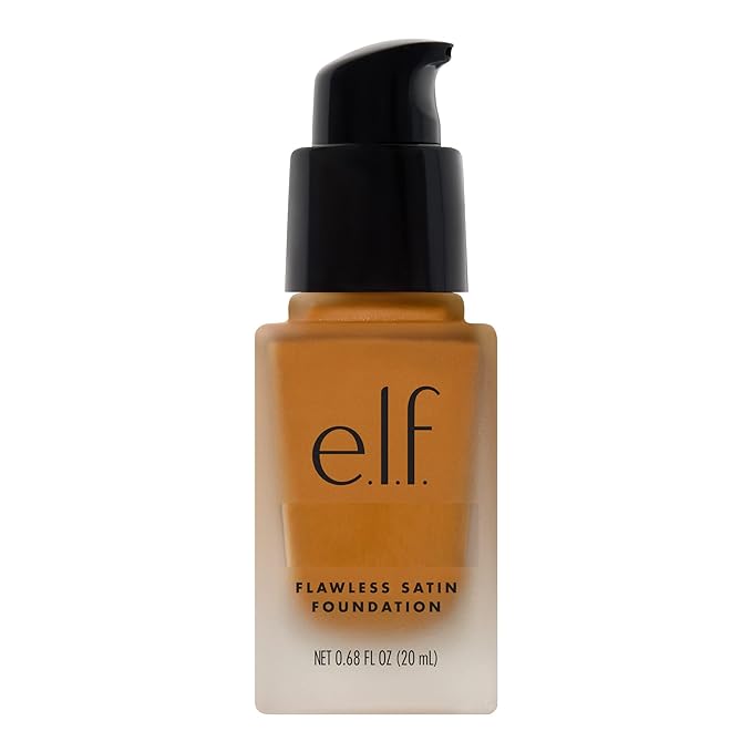 e.l.f. Flawless Finish Foundation, Lightweight & Medium Coverage, Semi-Matte Finish, Chai, 0.68 Fl Oz (20mL)
