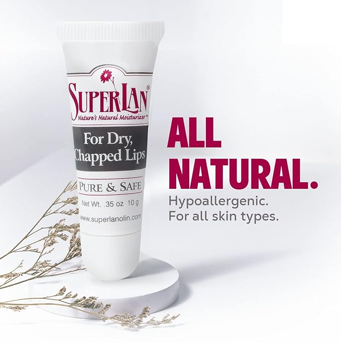 Lanolin Lip Balm 2 pack - Organic Lip Repair for Hot/Dry Weather - Natural nipple cream - Moisturizer for cracked lips - Hydrating lip care - Ultra pure jojoba oil - Chapstick For Men & Women 0.70 Oz