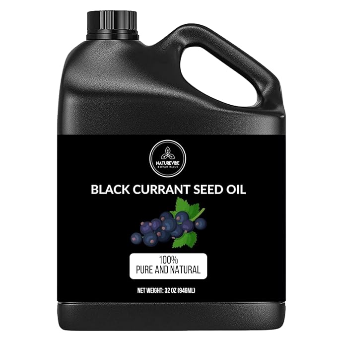 Naturevibe Botanicals Black Currant Oil 32 Ounces | 100% Pure and Natural | Great for Skin Care and Hair Care